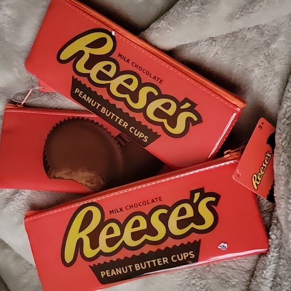 Reese's Handbags - COPY - Reese’s Peanut ButterCup ChocolateVinyl ZipperPencil/Make Up/Coin/Wallet…